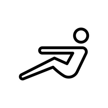 egzersiz vektörü ince çizgi simgesi