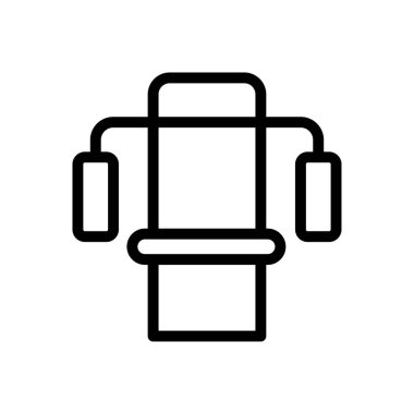 spor salonu vektörü ince çizgi simgesi