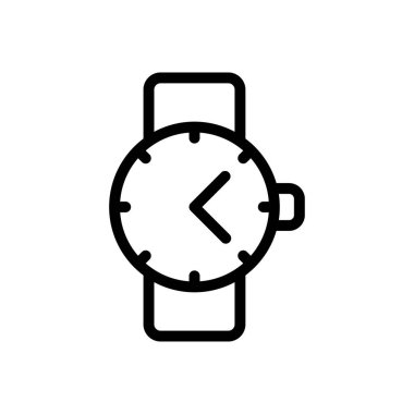 zaman vektörü ince çizgi simgesi