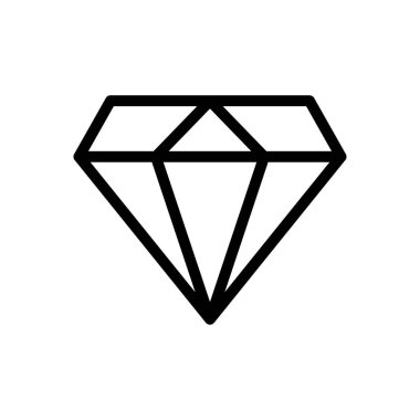 mücevher vektörü ince çizgi simgesi