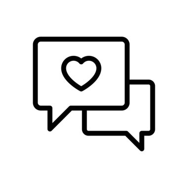 sevgi vektörü ince çizgi simgesi