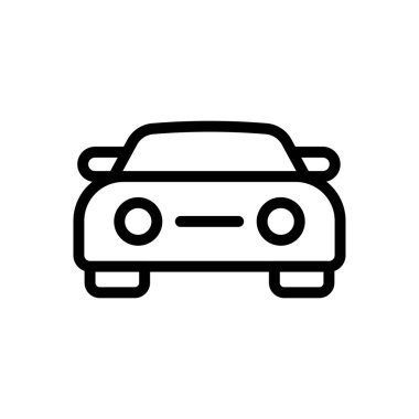 araç vektörü ince çizgi simgesi