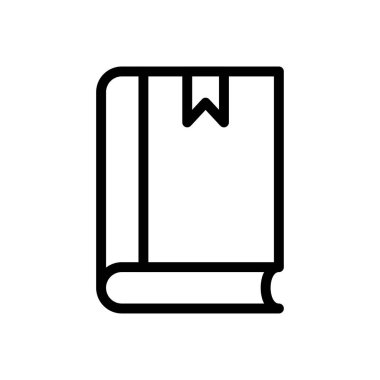 kitap vektörü ince çizgi simgesi