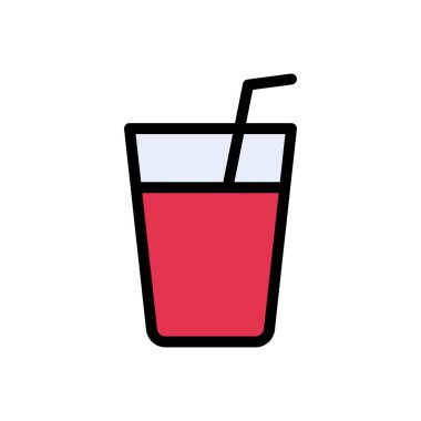 meyve suyu vektörü düz simgesi