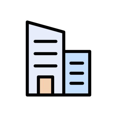 ofis vektörü glyph düz simgesi