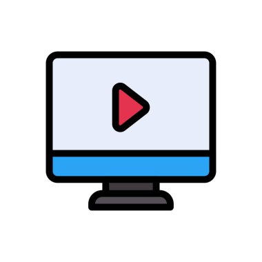 vektör glyph düz simgesini çal