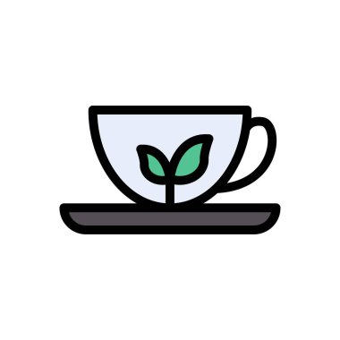 çay vektörü düz simge