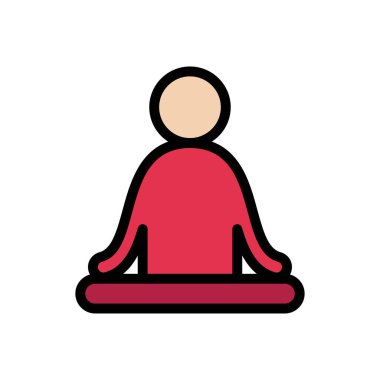 egzersiz vektörü düz simgesi