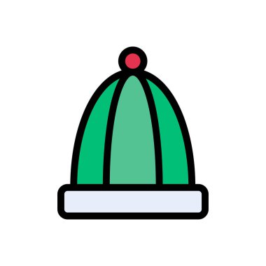 hat vektör düz simge