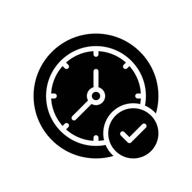 saat vektör düz simgesi