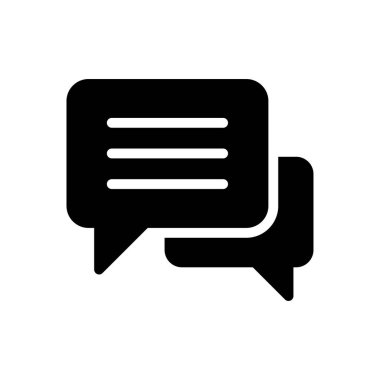 Sohbet vektörü düz simgesi