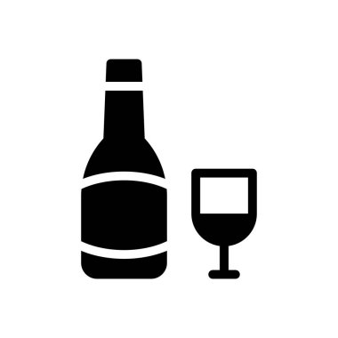 alkol vektörü düz simge