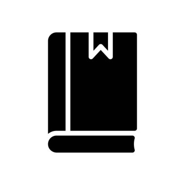 kitap vektörü glyph düz simgesi