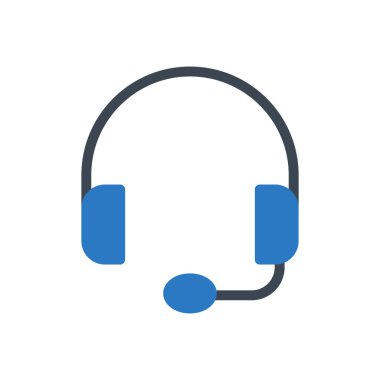 kulaklık vektörü renk simgesi