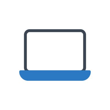 dizüstü bilgisayar vektörü renk simgesi