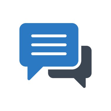 Sohbet vektörü renk simgesi