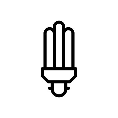 ampul vektörü ince çizgi simgesi