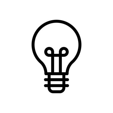 ışık vektörü ince çizgi simgesi