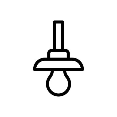 ampul vektörü ince çizgi simgesi