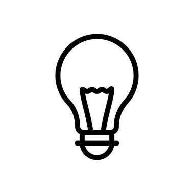 ışık vektörü ince çizgi simgesi