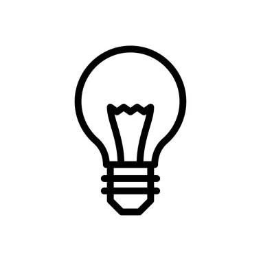 ışık vektörü ince çizgi simgesi