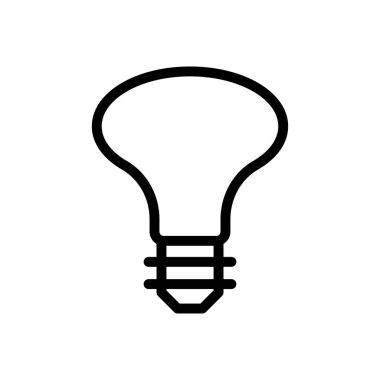 ampul vektörü ince çizgi simgesi