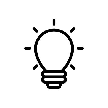 ışık vektörü ince çizgi simgesi