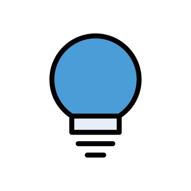 ışık vektörü düz renk simgesi