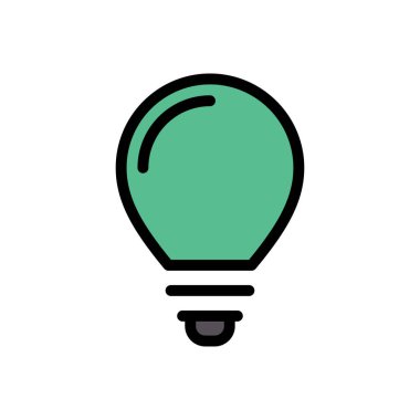 ışık vektörü düz renk simgesi