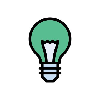 ışık vektörü düz renk simgesi