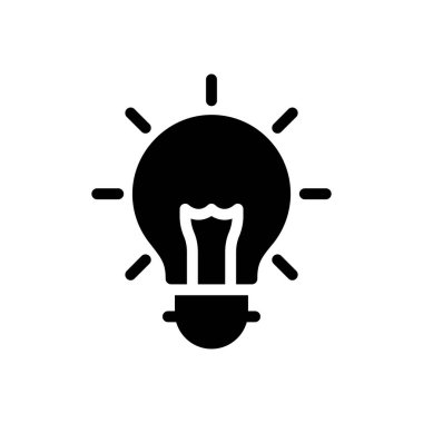 ampul vektör kabartması düz simge