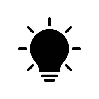 ampul vektör kabartması düz simge