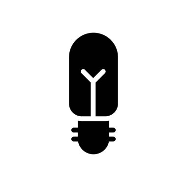 ampul vektör kabartması düz simge