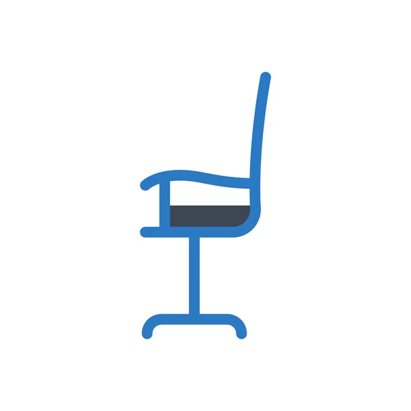 Иконка Векторного Цвета Кресла — стоковый вектор