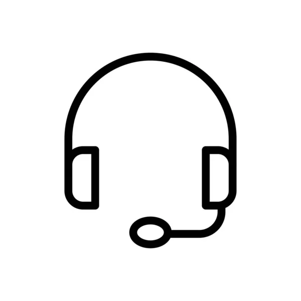 Εικονίδιο Λεπτής Γραμμής Διανύσματος Ακουστικών — Διανυσματικό Αρχείο