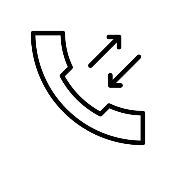 Τηλέφωνο Διάνυσμα Λεπτή Γραμμή Εικονίδιο — Διανυσματικό Αρχείο