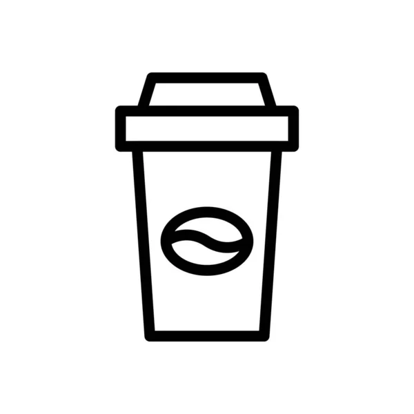 Кафе Вектор Тонка Лінія Значок — стоковий вектор