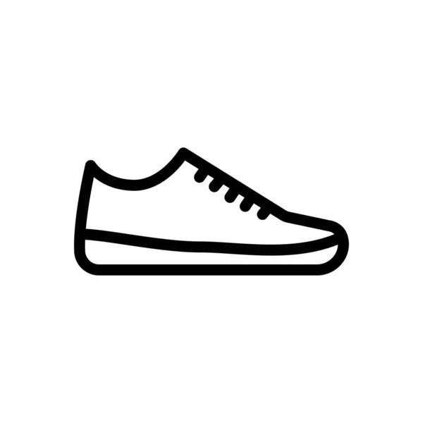 Взуття Вектор Тонка Лінія Значок — стоковий вектор