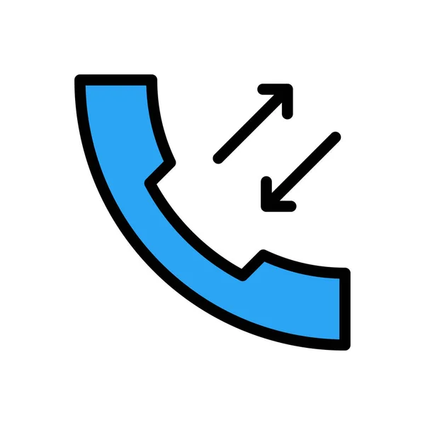 Telefon Vektor Glyphen Flaches Symbol — Stockvektor