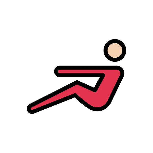 Exercise Vector Glyph Flat Icon — Stock Vector