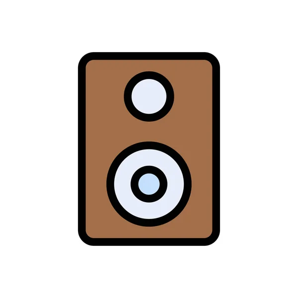 Altavoz Vector Glifo Icono Plano — Vector de stock