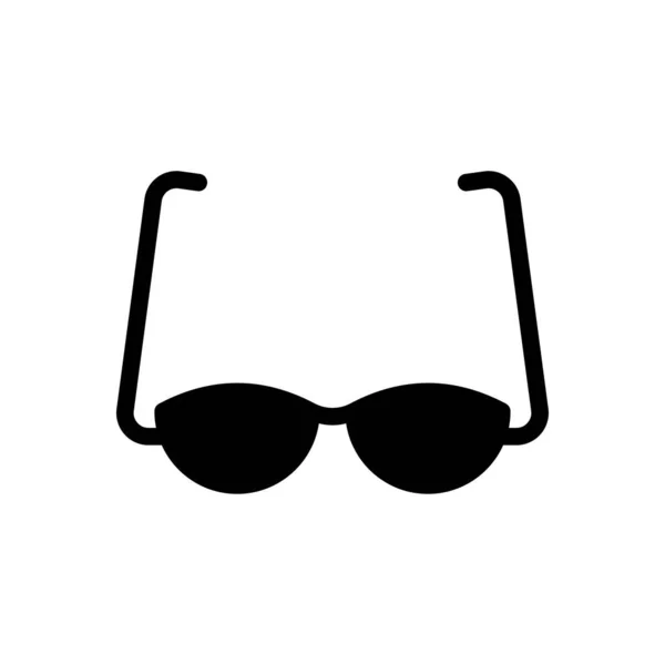 Brille Vektor Glyphen Flaches Symbol — Stockvektor