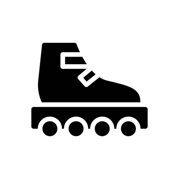 Schuh Vektor Glyphen Flaches Symbol — Stockvektor