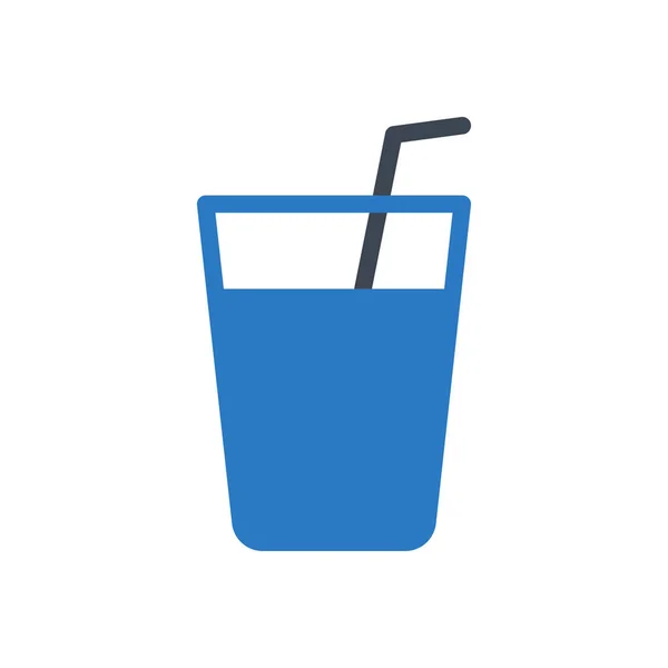 Juice Vector Glyph Color Icon — Stock Vector