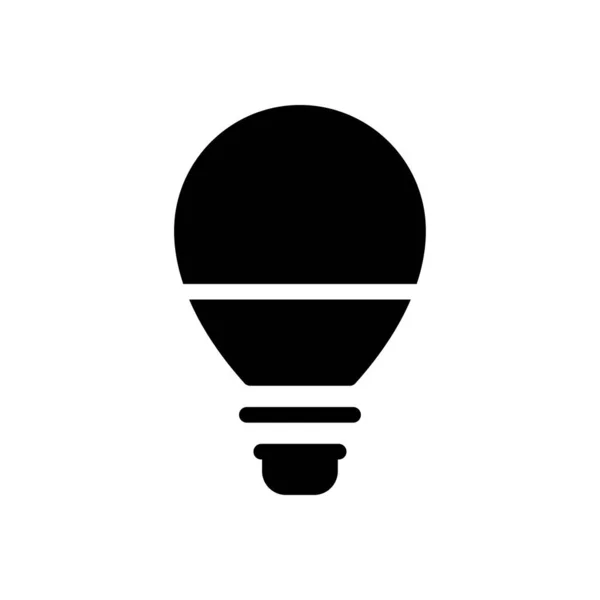 Lamp Vector Glyph Flat Icon — Stock Vector