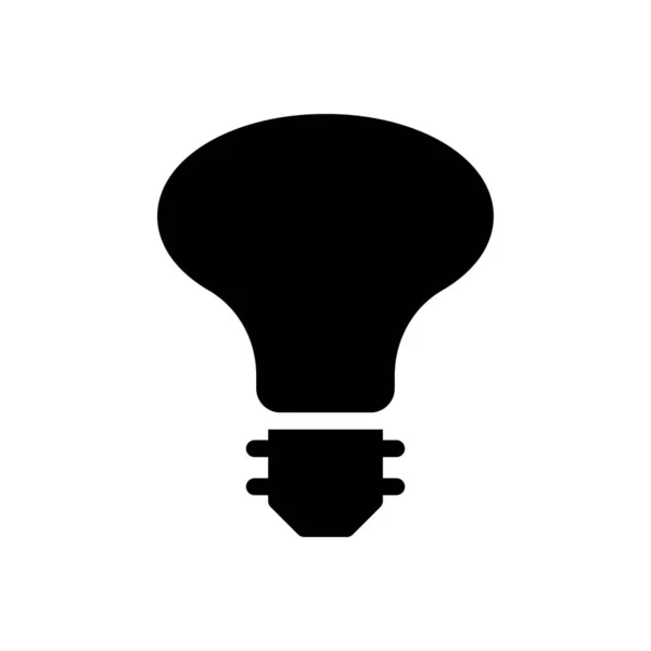 Glühbirnen Vektor Flaches Symbol — Stockvektor