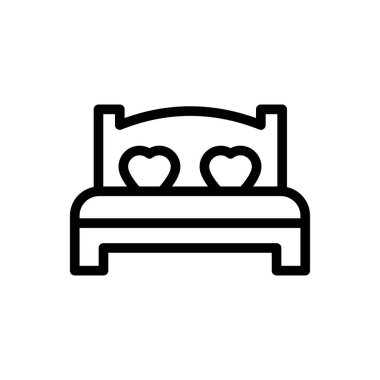 sevgi vektörü ince çizgi simgesi