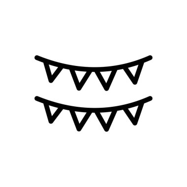 parti vektörü ince çizgi simgesi