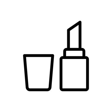 makyaj vektörü ince çizgi simgesi