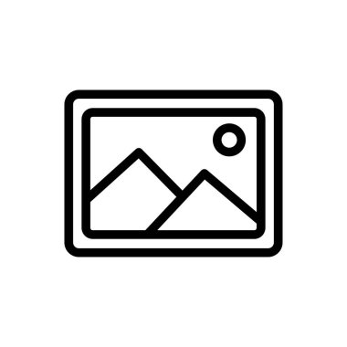 fotoğraf vektörü ince çizgi simgesi